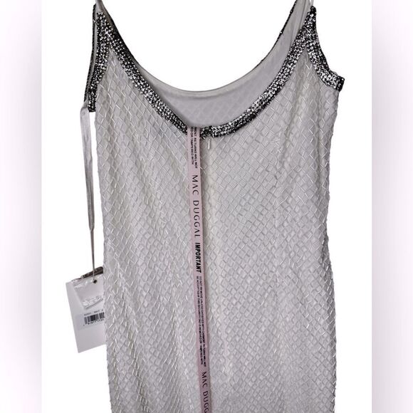 NWT MACDUGGAL fully beaded rhinestone column gown Size 2 - Picture 7 of 14